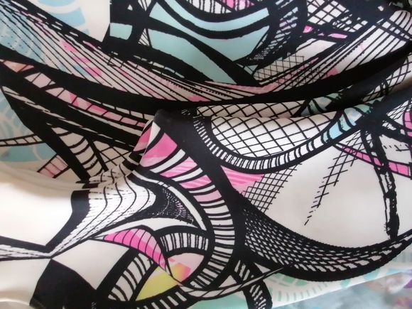 River Island Dress Size 12 Bodycon Cream Black Pastels - Picture 10 of 11